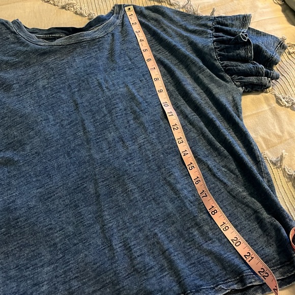 #Bundle & Save# Universal Thread Blue Ruffle Sleeve Top - Picture 6 of 6